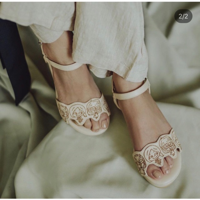 Valencia By Enrica - Bubbly Wedges in Rouge (cream) - Size 35