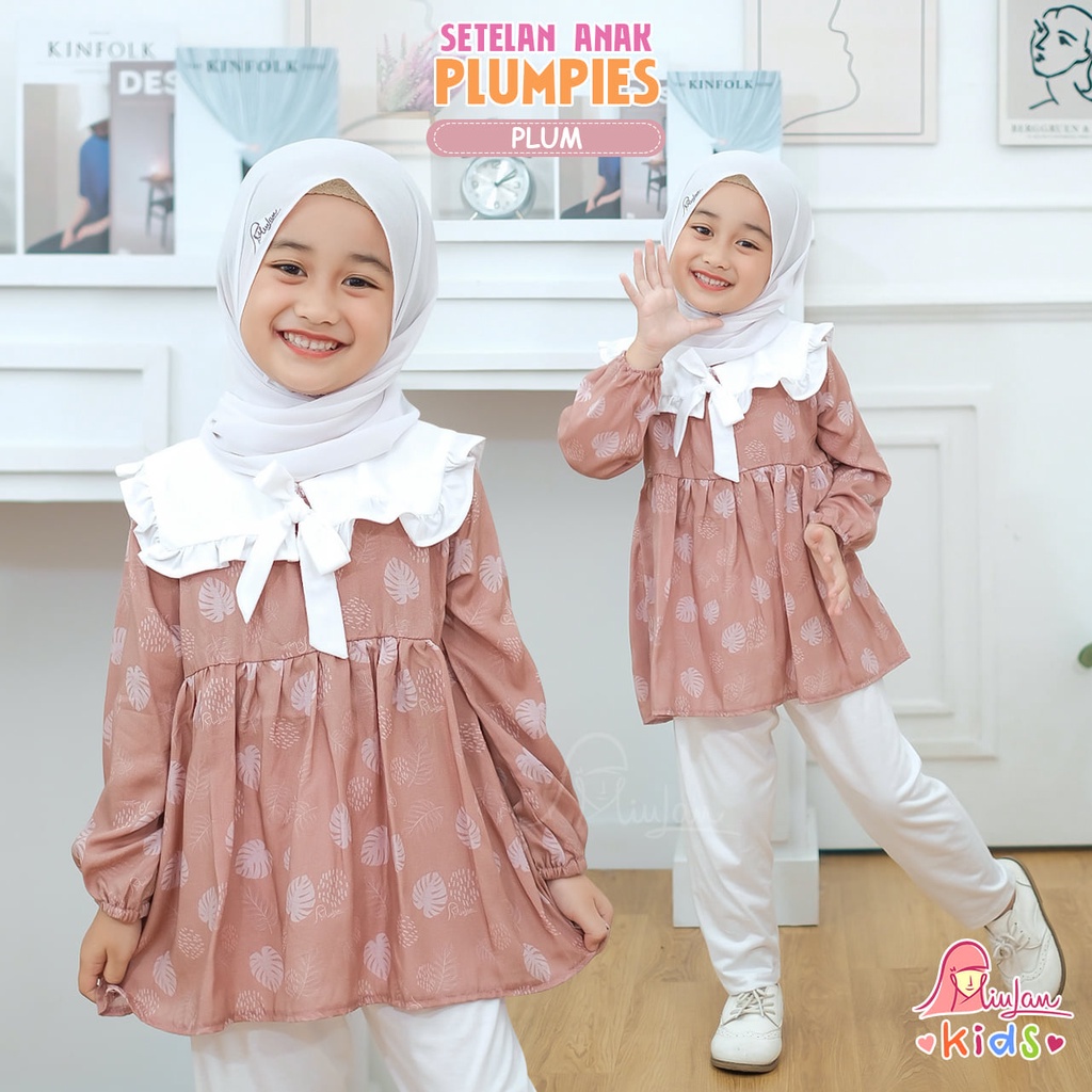 Setelan Anak Plumpies Miulan / Setelan Anak Miulan / Baju Anak / Miulan Hijab / Miulan Kids / Miulan