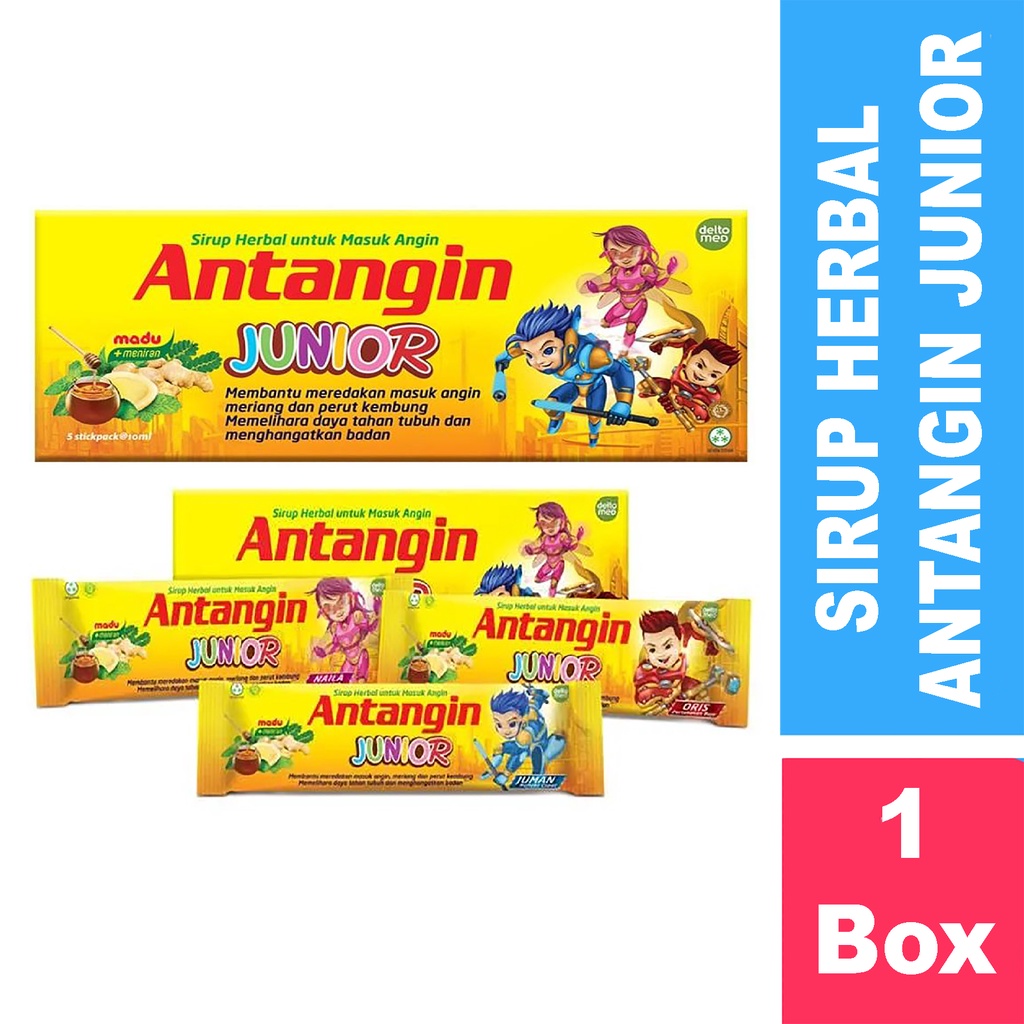 Bisa COD Antangin Junior Permen Anak - Antangin Junior Syrup 10ml 5 Sachet