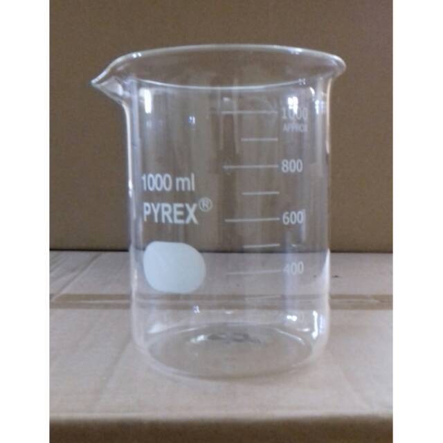 Beaker Glass Gelas Kimia 1000ml Pyrex Shopee Indonesia