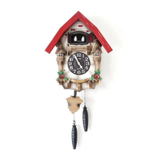 Jam Dinding Cuckoo Rhythm 4Mj415 Original Kikuk Kukuk Wooden Case.