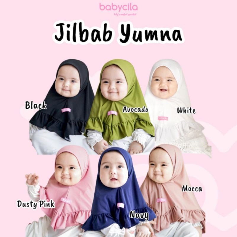 Babycila Jilbab Yumna Hijab Bayi Anak 6 bulan - 7 Tahun Non Pad Bergo