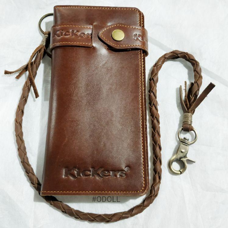 ODOLL | Dompet Panjang Pria Kulit Asli | Dompet Bikers Dengan Tali Anti Maling {LGS.26Au22ᴬ}