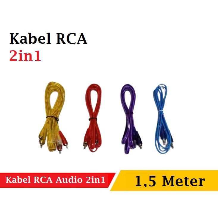Kabel RCA Kabel Audio 2in1 Kabel Audio Panjang Kabel 1,5 Meter Quality Premium