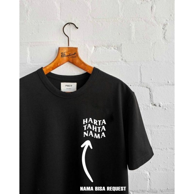 Kaos custom sablon satuan harta tahta wanita murah