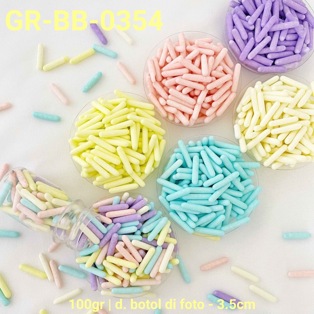 

GR-BB-0354 Sprinkle springkel sprinkles 100gr meses besar stick pastel yamama baking