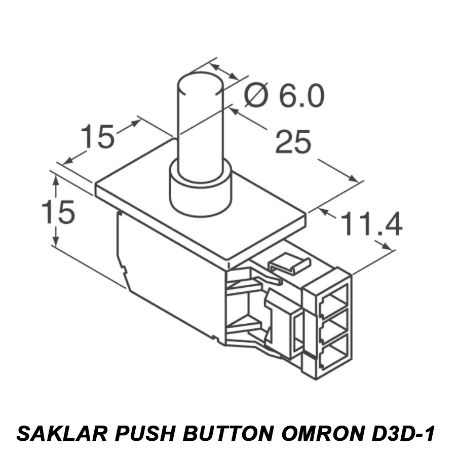 Omron D3D-1 - Saklar Push Button