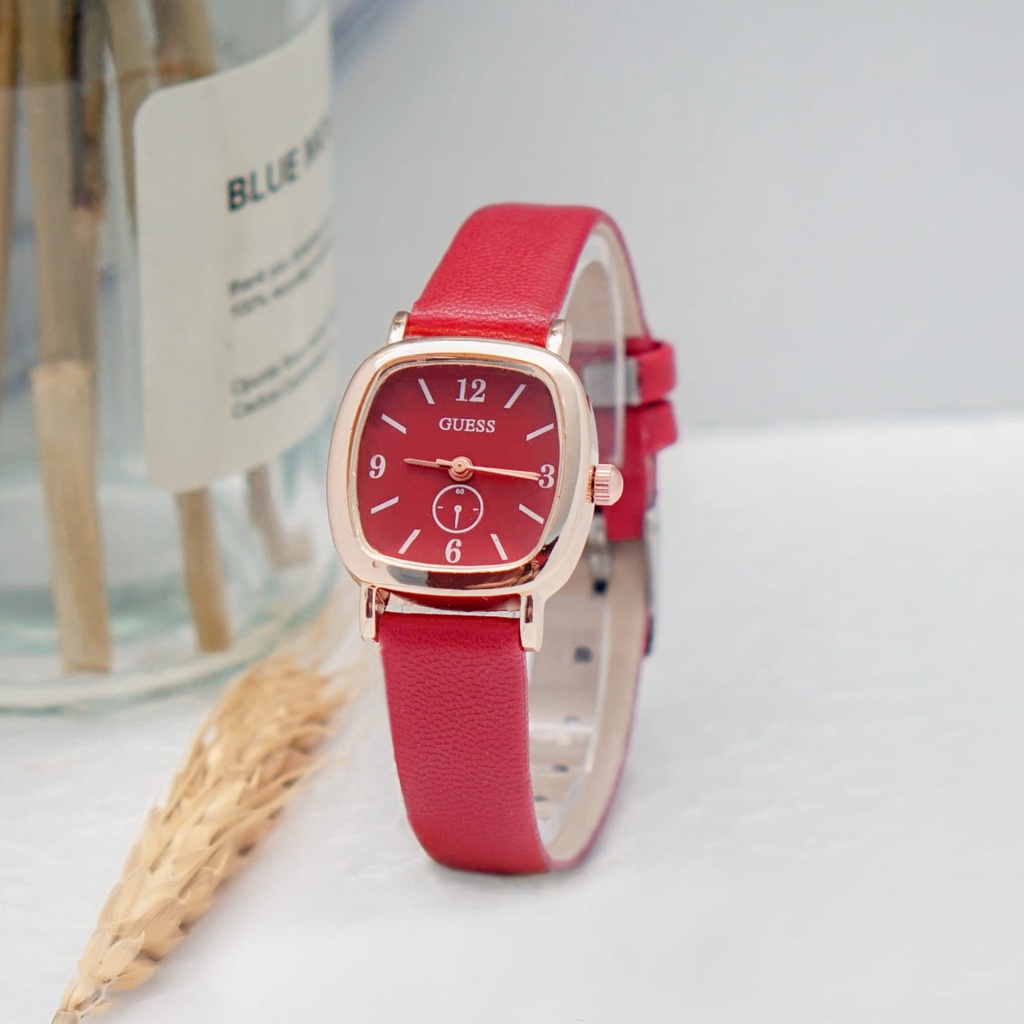 Jam Tangan Wanita Analog Kecil Square Quartz Strap PU Casual Gaya Retro Chrono Watch Korea Fashion  Import Kekinian Keren Terlaris Terbaru 2022 Cod Grosir di Porogapit.id