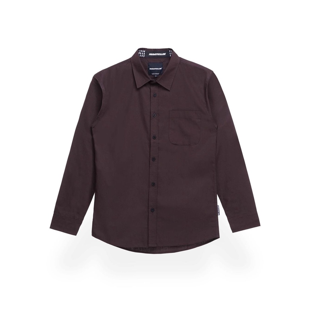 SHIRT LS / KEMEJA LENGAN PANJANG FRIDAY KILLER FOCCO BROWN ORIGINAL