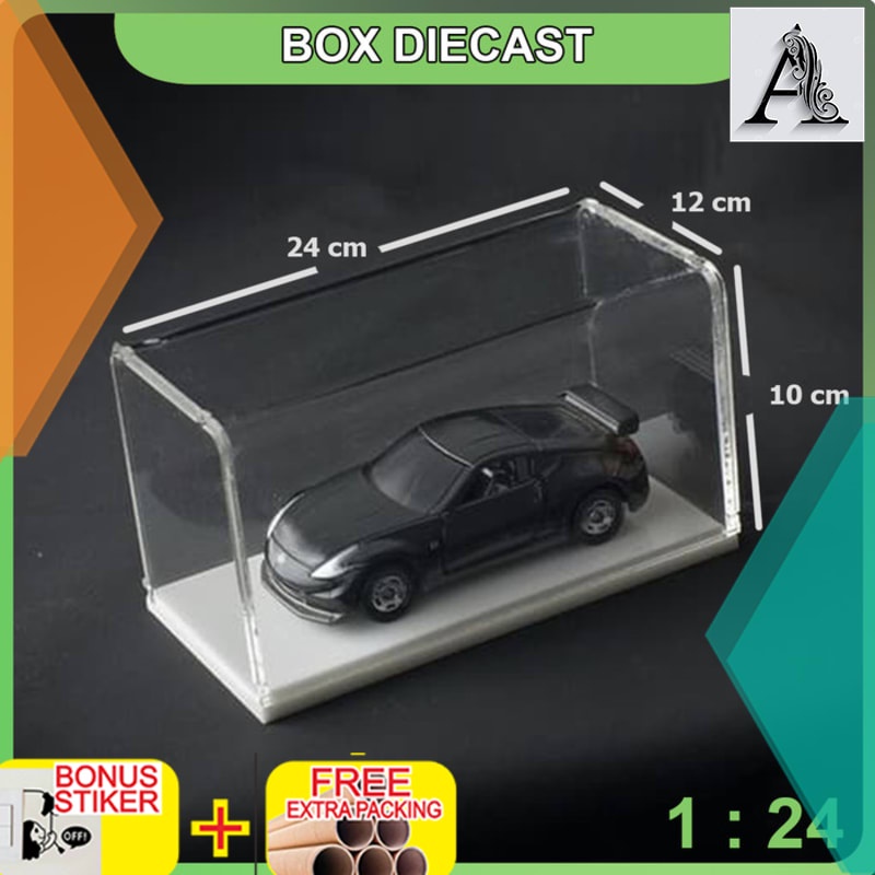 

Promo BOX DIECAST AKRILIK SKALA 1 : 24 (24x12x10) cm - Hitam