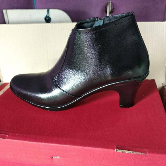 COD SEPATU BOOTS PANTOFEL PANTOPEL VANTOFEL WANITA BAHAN KULIT ASLI SOL HAK 5 CM TERBARU