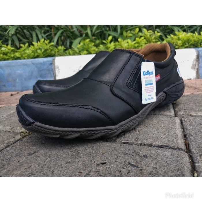 kickers - sepatu pria sepatu formal pria tanpa tali / sepatu kasual pria slip on kulit sapi asli