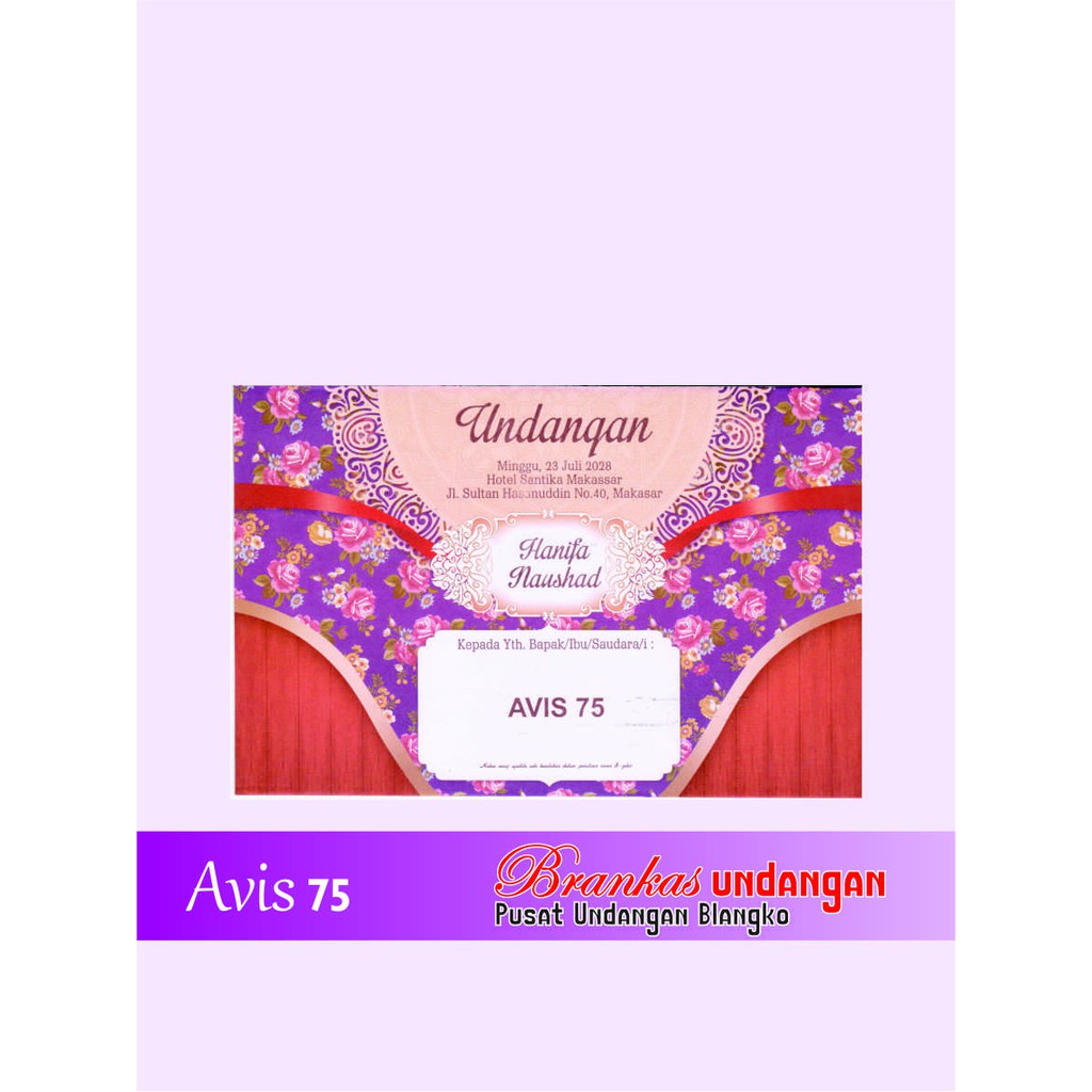 Katalog Blangko Undangan Avis Shopee Indonesia