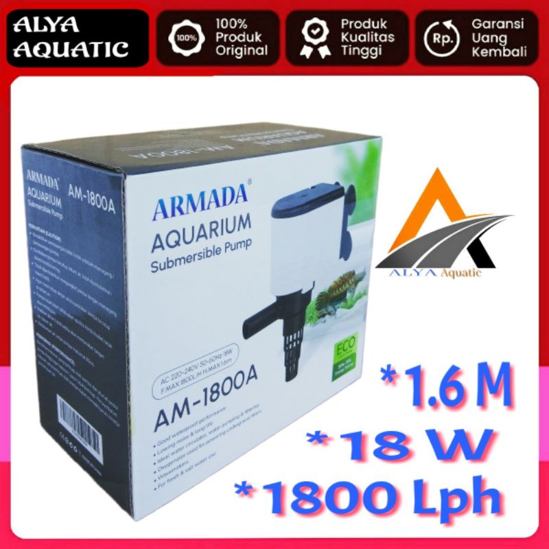 pompa power head waterpump ph ARMADA AM 1800 A aquarium filter celup