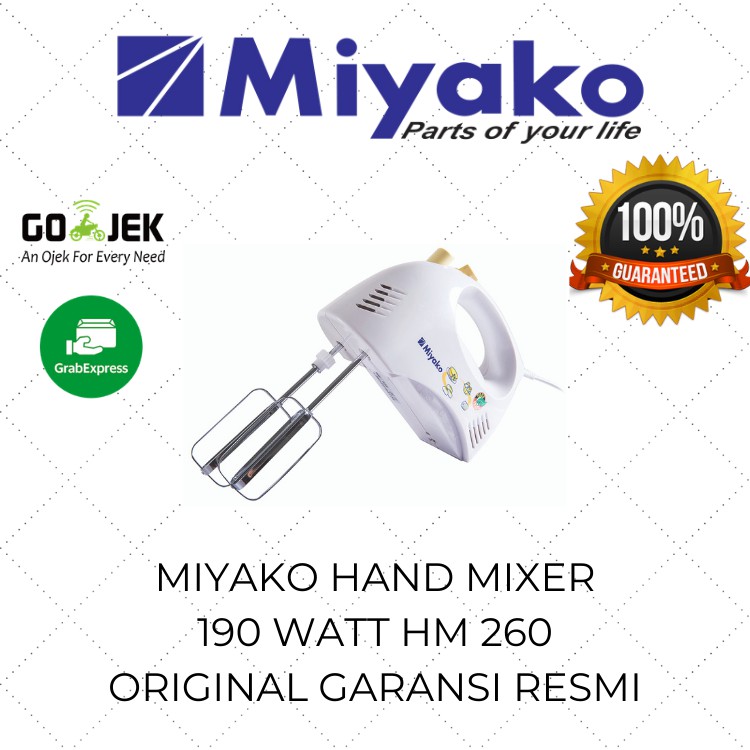 Miyako Hand Mixer HM620 / Mikser Miyako / Mikser Mini / Pengocok Telur Kue Roti Elektrik Murah