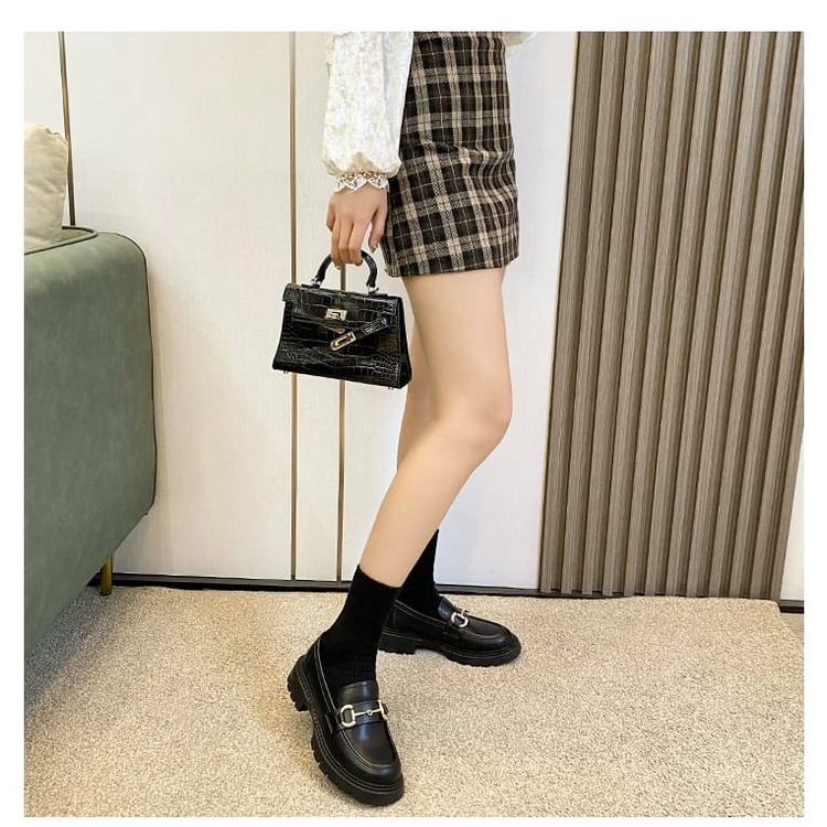 SEPATU WANITA LOAFERS / DOCMART  BLACK DOFF NEW PREMIUM DK 02