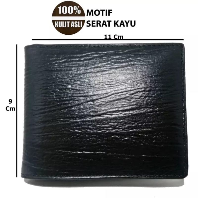 Dompet Kulit ASli 100% Motif Serat Kayu - Dompet Pria - Dompet Kulit Asli Merk RANDOM / Acak