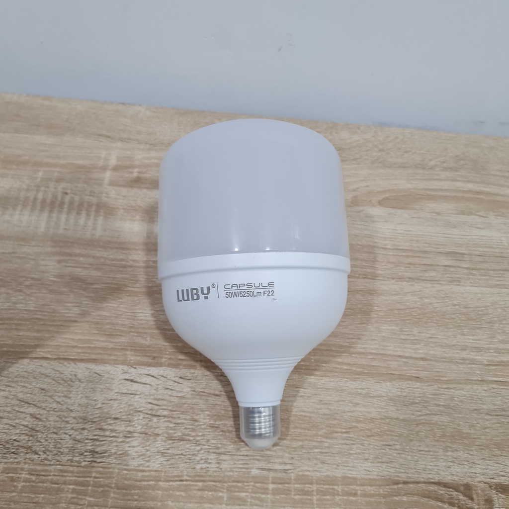 Lampu LED LUBY Capsule 50 Watt Bohlam Bulb 50W W cahaya putih Cool Daylight CDL 6500K E27