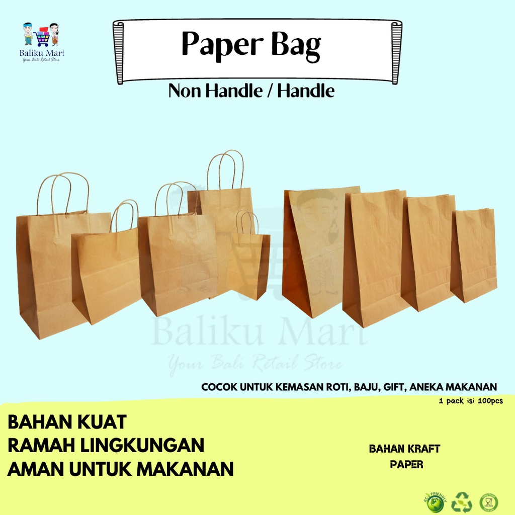 

Paper Bag 01 (12,5x7,5x22,5cm) 1 Pack isi 100pcs