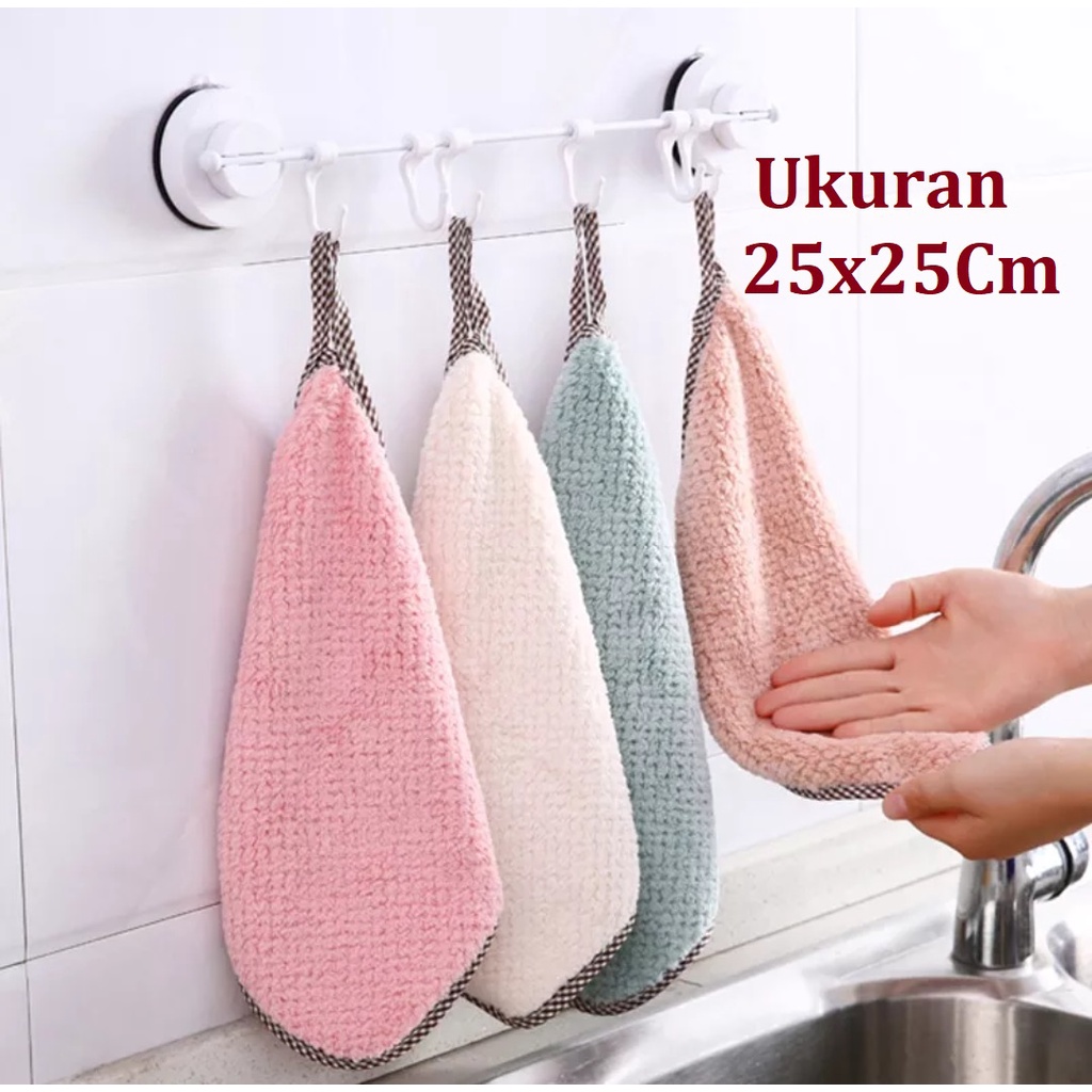 Kain Lap Handuk / Gantung / Hand Towel Microfiber Serbaguna