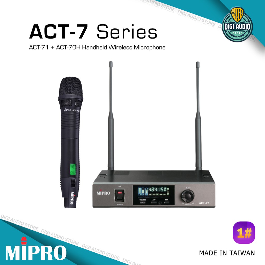 Mic Wireless - Microphone Wireles - MIPRO Receiver ACT-71 & ACT-70H - Mikrofon Handheld Mik