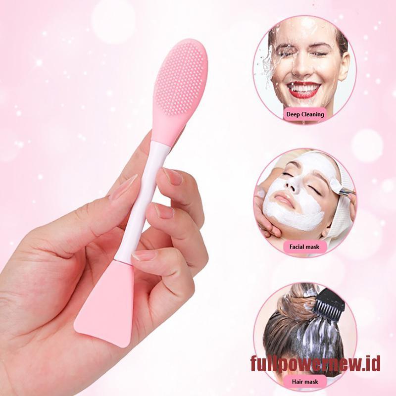 Facial Wash Brush Cleaner Skincare Double-Ended Mask Brush Applicator Massage