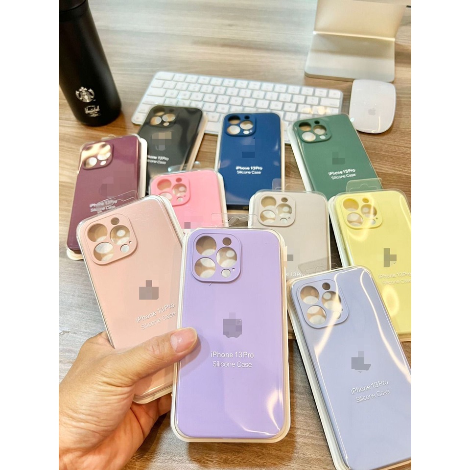 Silicone Case Rubber Anti Noda iPhone 13 Promax 13 Pro 13 1:1 High Quality + Protector Camera