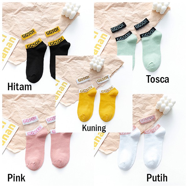 Fynshop ♛ KK12 Kaos Kaki Wanita Import Transparan Ala Korea Model Bunga Daisy dan GGSox-GGSox