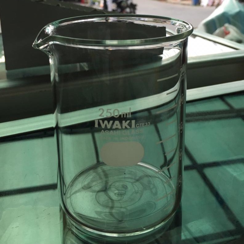 IWAKI Beaker Gelas 250ml l Beaker Kaca 250 ml l Tahan Suhu Mendidih