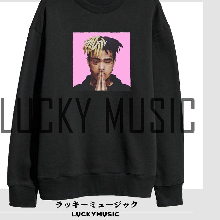 「Hyper Mall 556」 Sweater Xxxtentacion Pk Crewneck Musik Sweter Hitam Pria Wanita Switer Hits Suiter