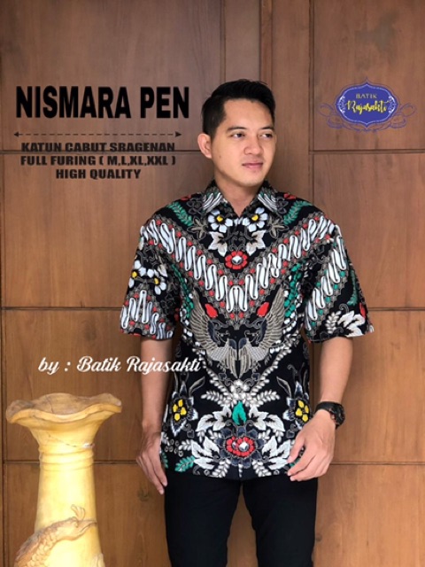 Batik Pria NISMARA FULL FURING Katun Halus Ori Solo