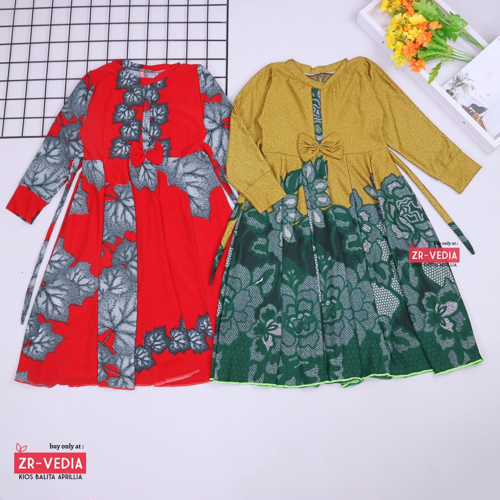 Gamis Pita Uk 2-3 Tahun / Gamis Anak Baju Dress Muslim Ngaji Murah Lengan Panjang Perempuan Cewek