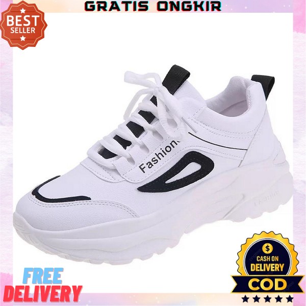 Srs Sepatu Putih Polos Cewek Sepatu Putih Polos Casual Sepatu Sneakers Aerostreet Original Aid 0197,