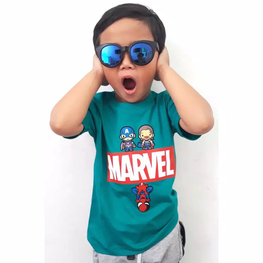 Kaos anak Superhero MARVEL / Kaos anak laki - laki 2-9 tahun motif karakter