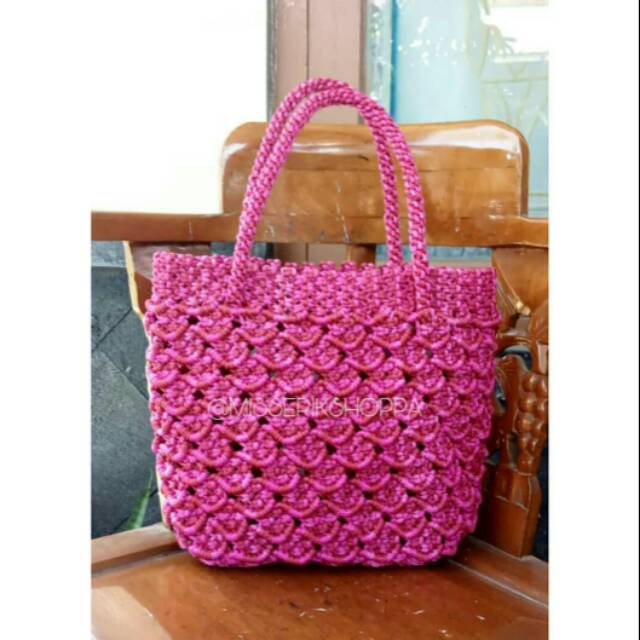 READY TAS RAJUT TALI KUR MOTIF SISIK CANTIK
