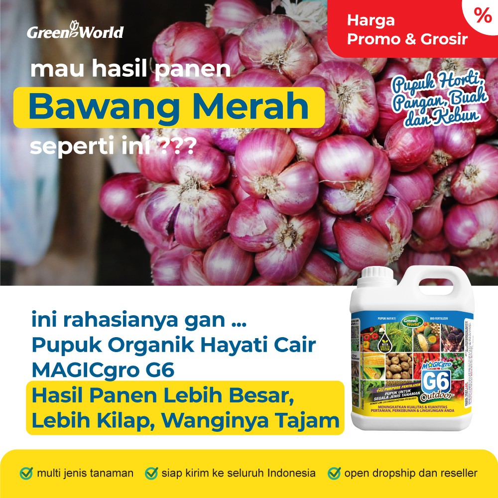 PROMO (PUPUK BAWANG MERAH PANEN MANJUR) Pupuk MAGICgro G6