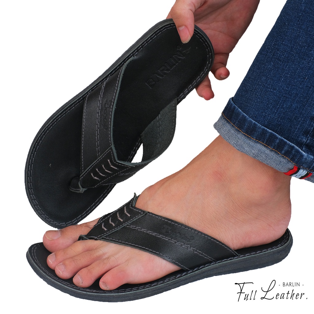 Sandal Kulit - Sendal Pria Kulit Asli Original Barlin