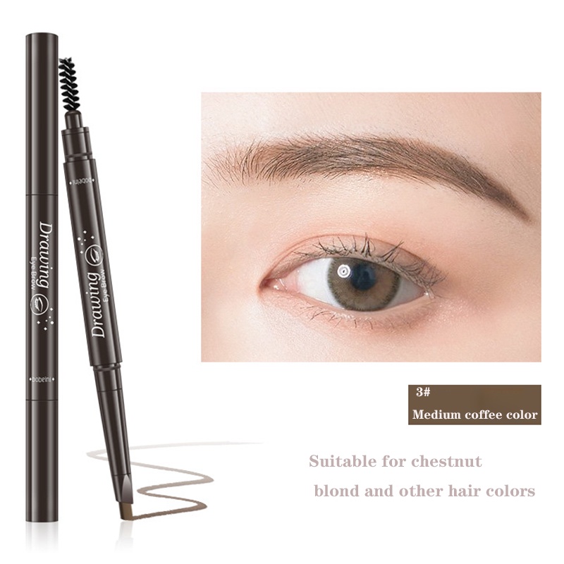 3 Colors Waterproof Eyebrow Pencil Women 3D Long Lasting Natural Liquid Eye Brow Pen Eyebrow Tint Tattoo Pen Tip Makeup Tools