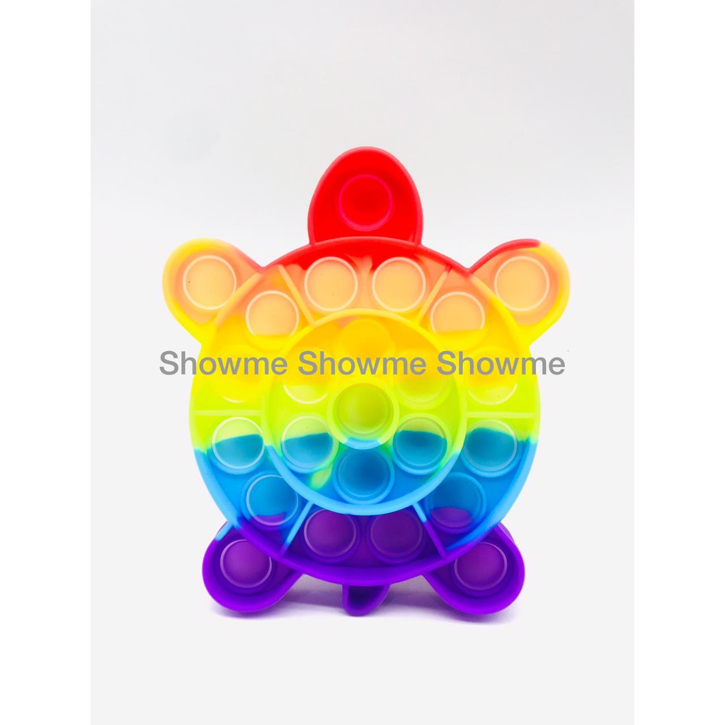 showme Mainan Pop It Tiktok Push Pop Mainan Sensory Fidget Pop It Toy Bubble RAINBOW