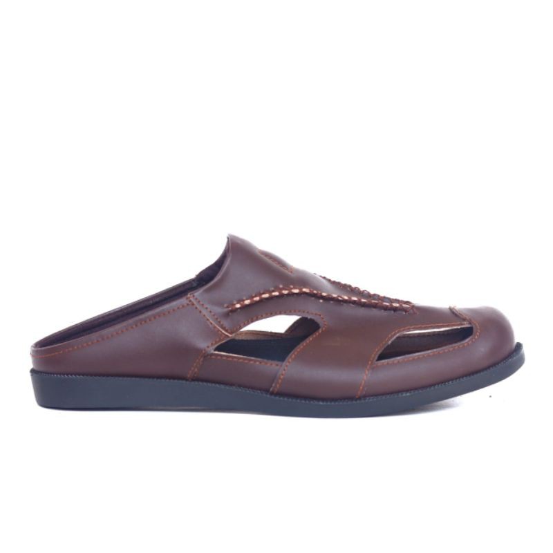 ABRHM x HIRO Sandal Slide Pria Sandal Slop Pria Kulit Asli Sandal Selop Cowok / Cowo Keren Kekinian