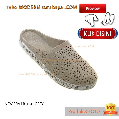 NEW ERA LB 8101 GREY sandal selop wanita flat casual