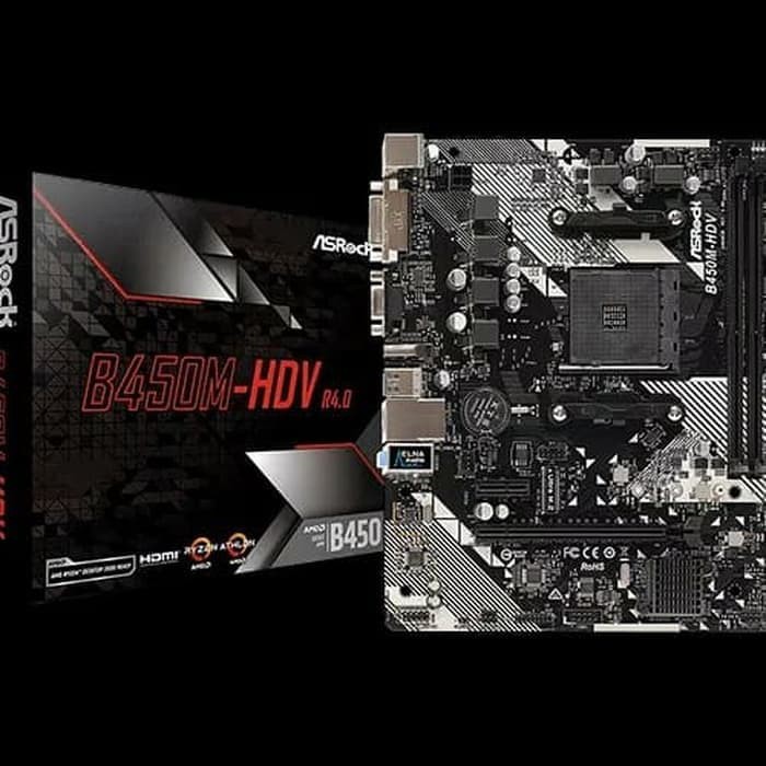 Mainboard ASRock B450M-HDV AM4 - ASRock B450M HDV AMD AM4