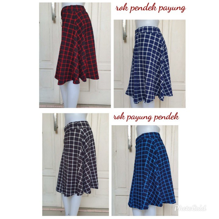 SB Collection Rok Pendek Carisha Midi Skirt Casual Payung Jumbo Wanita