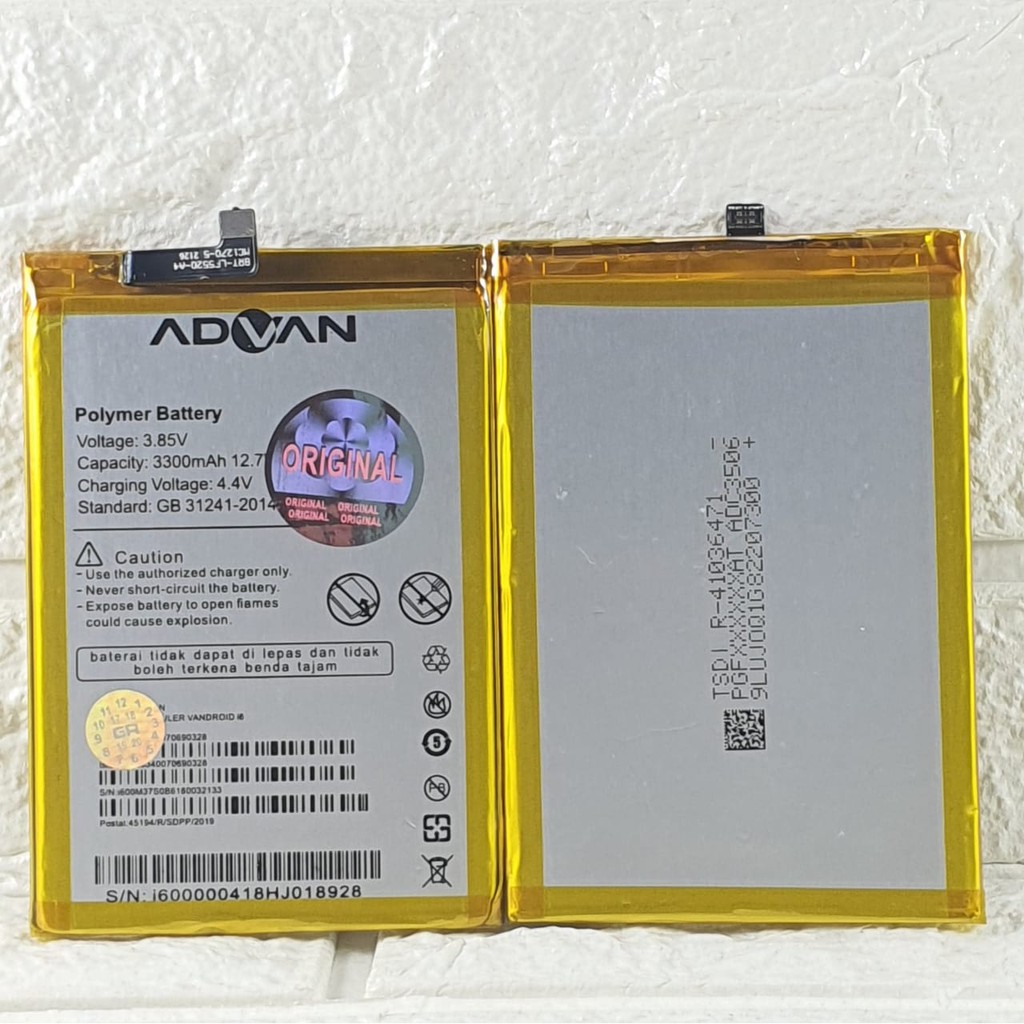 Baterai Battery Original ADVAN vandroid I6 4G LTE - I66K - i55K Batre ADVAN Vandroid G5 6201 Triple Camera 6.2 Inchi