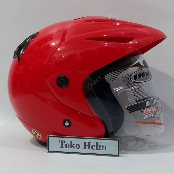 helm half face helm ink cx 22 solid original polos aneka warna