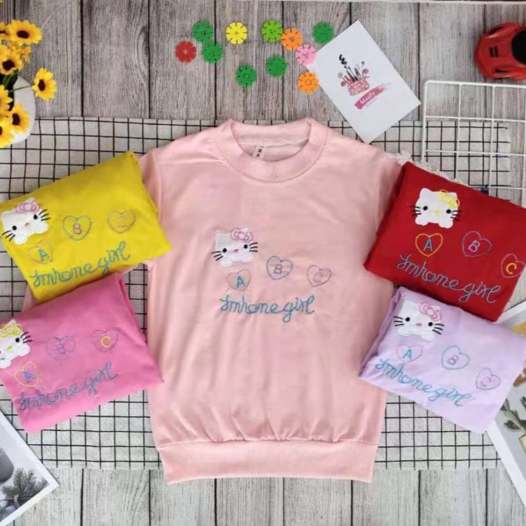 Switer Anak Perempuan Import/Atasan anak perempuan/Kaos anak perempuan/Switer Anak Import/Switer Bayi Usia 4 Tahun-11 Tahun/catton import