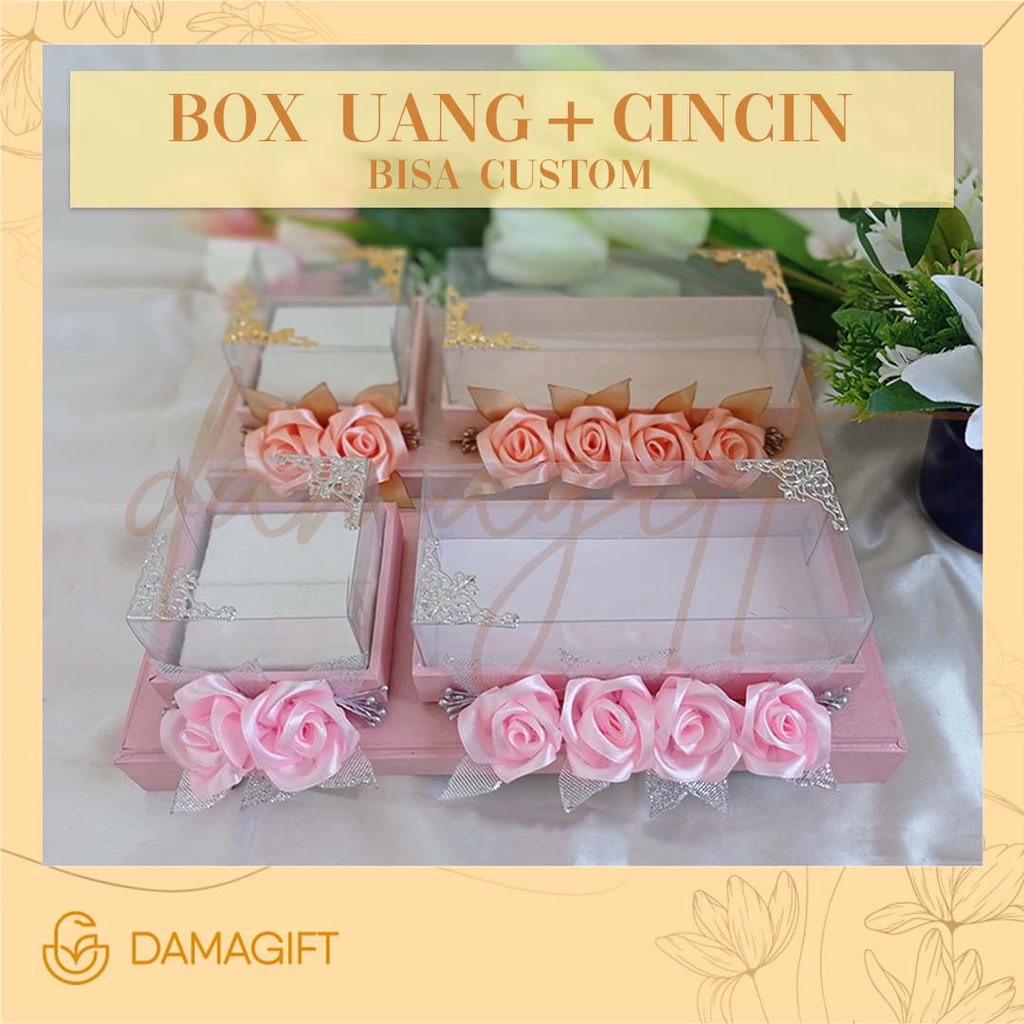 

[MURAH] Box Uang + Cinci, Box Set Mahar Lamaran, Set Mahar Pernikahan, Box Mahar