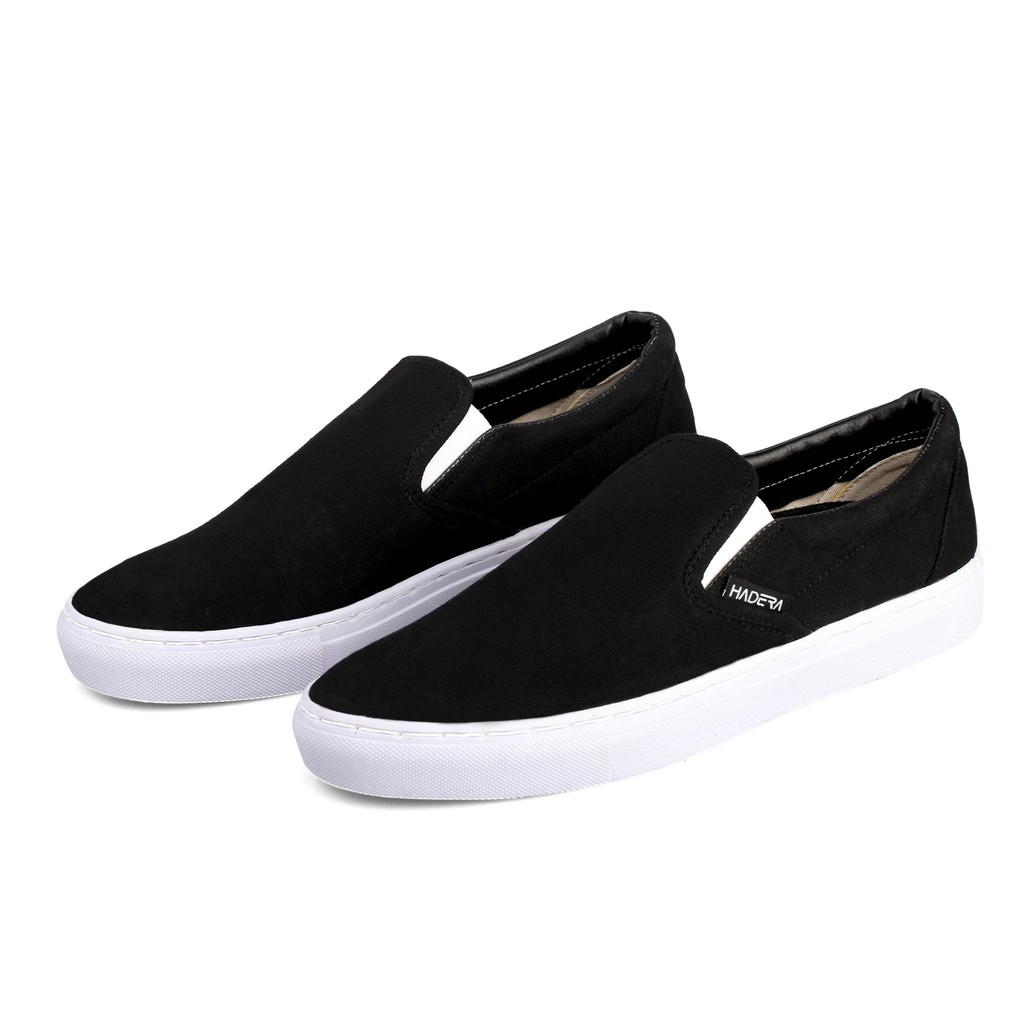Sneakers Slip On Pria Hitam Canvas Soclassic by Hadera | Sneakers Pria Hitam | Sneakers Pria Murah