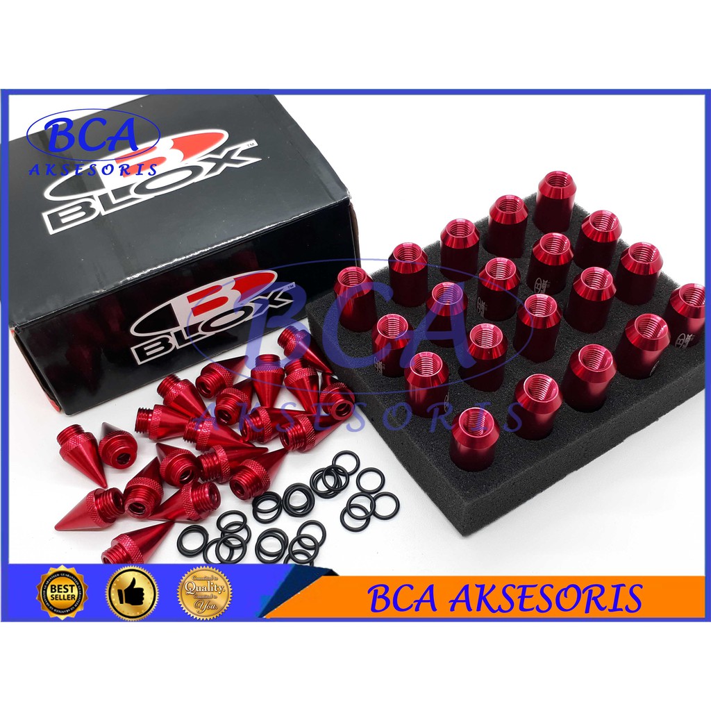 Jual BAUT RODA RACING PELURU LUG NUT B BLOX 12 X 1.5 ISI 20PCS