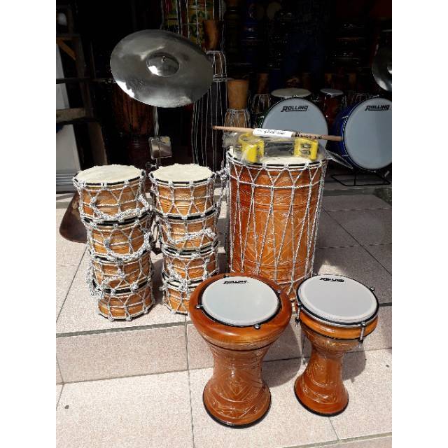 Marawis 1set marawis ukir super fulset *alat musik marawis (bonus tas fulset)